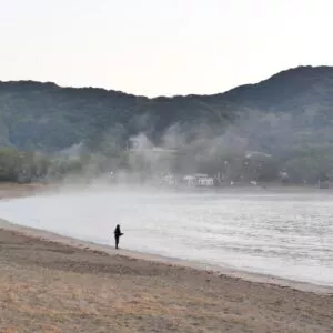 umigahama Beach-sea mist16
