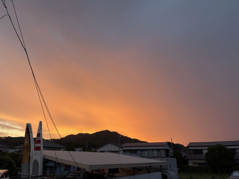 前日の夕焼けがの夕焼け