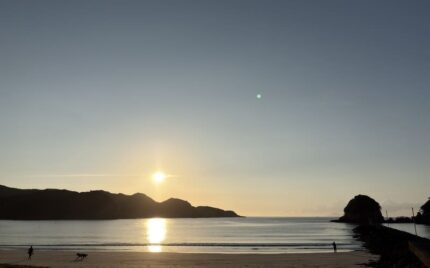 Yumigahama Beach at sunroad